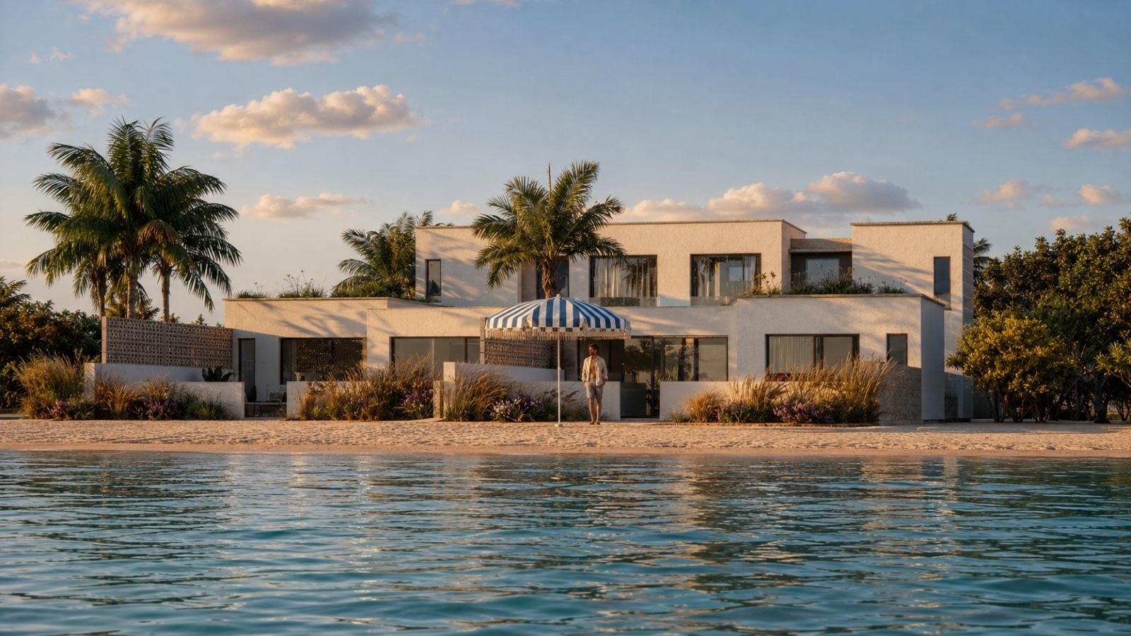 Gerani Beach Residences — beachfront villas at sunset, Chania Crete